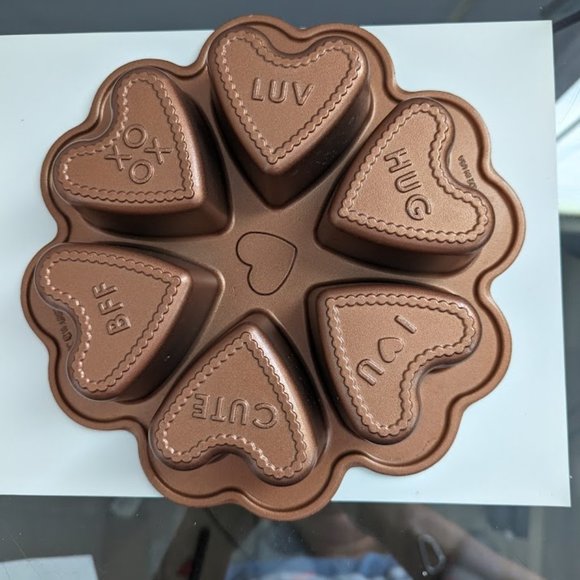 Nordic Ware Other - CONVERSATION HEARTS Nordic Ware Cakelet Baking Pan (Bath Bomb Mold)